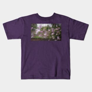 Pink Flowers in the Rain Kids T-Shirt